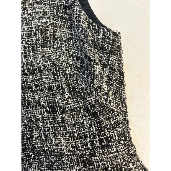 J. Crew Womens Tweed Sleeveless Dress Black & White size 0 - Picture 7 of 7